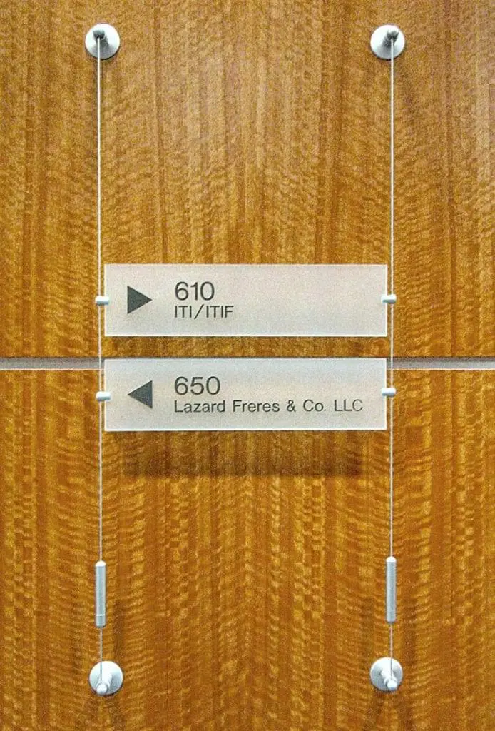 Cable/Rod Suspended Signage and Logo Panels