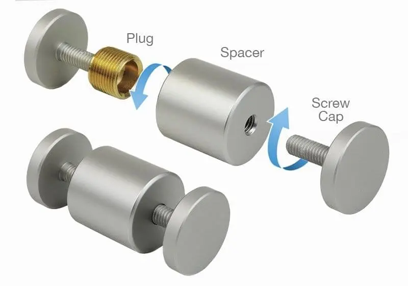 Dual-Grip Sign Standoff Support | Nova Display Systems