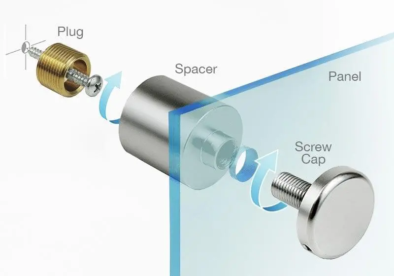 Three-Part Standoff Fitting for Easy Installation | Nova Display Systems