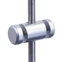 RS23 rod support double for panels 6mm (1/4″) thick with holes | 6mm Rod Display System