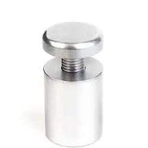 3/4" Dia. Clear Anodized Aluminum Standoff — 20mm (3/4″) Dia. x 25mm (1″) Length M8 Stud | Nova Display Systems