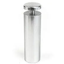 1" Dia. Clear Anodized Aluminum Standoff — 25mm (1″) Dia. x 75mm (3″) Length M8 Stud | Nova Display Systems