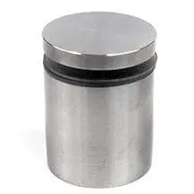 1-1/2" Dia. Stainless Steel Standoff — 38mm (1-1/2″) Dia. x 38mm (1-1/2″) Length M10 Stud | Nova Display Systems