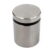 1″ Dia. x 1″ Stainless Steel Standoff / Brushed Stainless Finish | Nova Display Systems