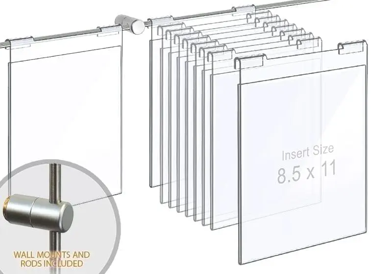 Acrylic Hook-on Poster Holders – Saving Bundles | Nova Display Systems