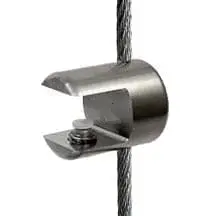 CS303/SS Cable Support Single-Sided for 3/8" Thick Shelf for 3mm Cable Display System (#303 Stainless Steel)