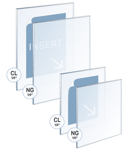 Clear/Non-Glare Acrylic Blanks for Wall Signs — No Holes | Nova Display Systems