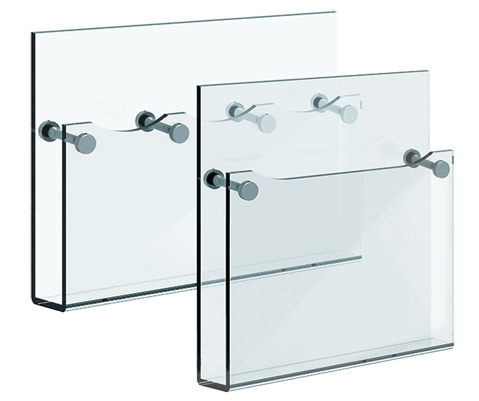 Clear Acrylic Brochure/Magazine Holders for Cable/Rod Systems | Nova Display Systems