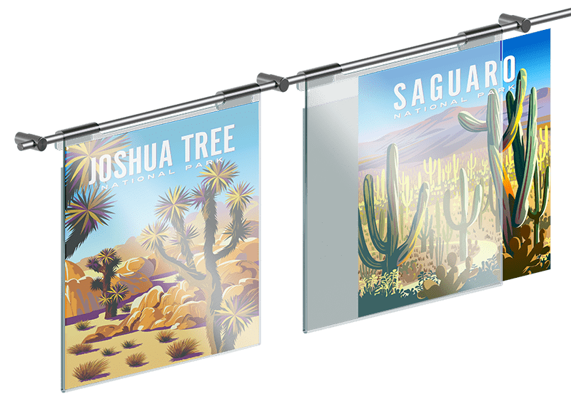 Hook-on Acrylic Poster Display Large Format | Nova Display Systems