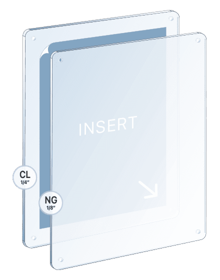 Deluxe Non-Glare Acrylic Frame with Round Corners | Nova Display Systems