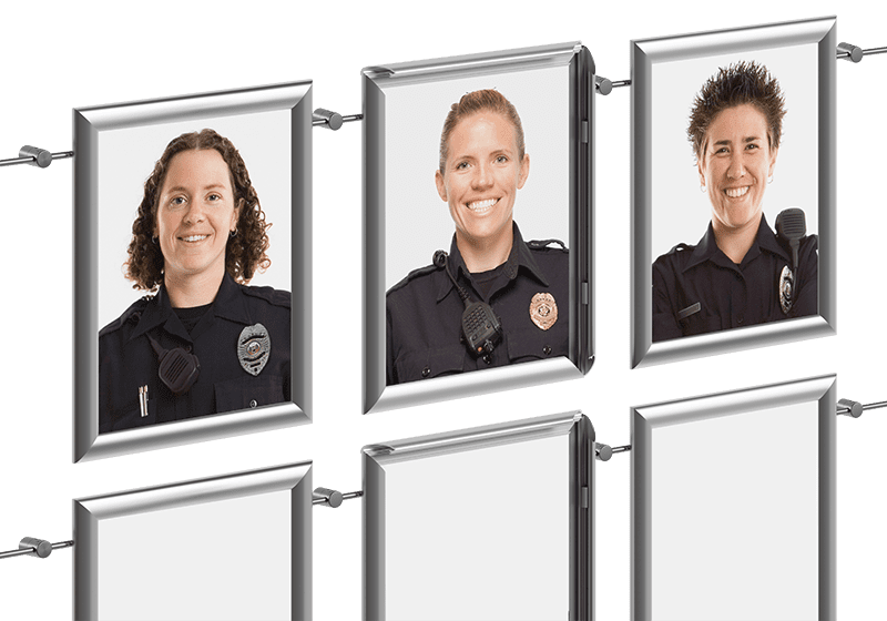 Hook-on Photo Display with Aluminum Frames | Nova Display Systems