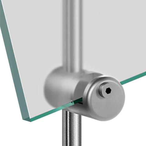 Multi-Position Support for 10mm Rod System Panel Applications — Top/Bottom Support for Panels | Nova Display Systems