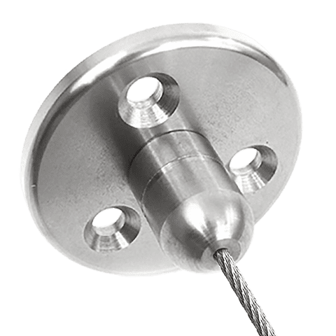 Heavy-Duty Base Supports for 3mm Stainless Steel Cable Suspension Kits | Cable System Installation Accessories | Nova Display Systems