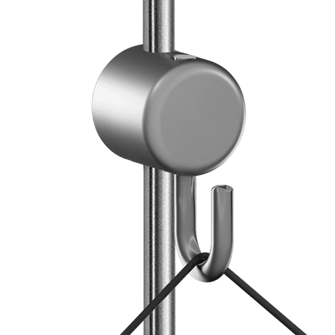 Specialty Supports — 6mm Rod System Hook Support for Picture Frame | Nova Display Systems