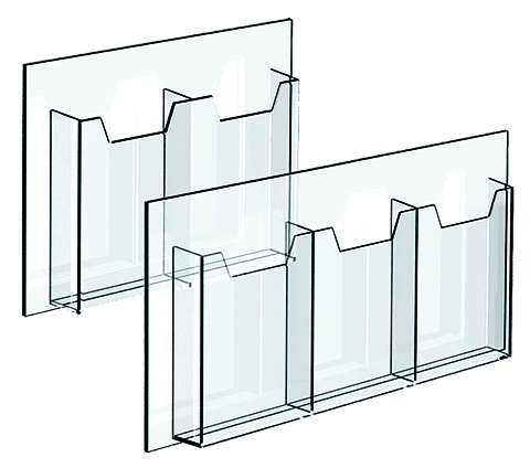 Clear Acrylic Brochure Holders for Cable/Rod Systems | Nova Display Systems