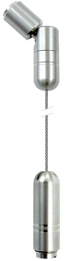 C140-4M/SS Adjustable Angle Ceiling-to-Floor 1.5mm Stainless Steel Cable Suspension Kit — 4M (13’ 1-1/2”) Length | Nova Display Systems