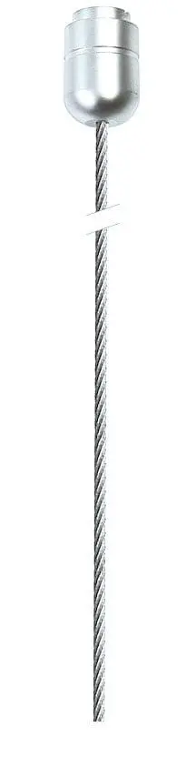 C300-2M Ceiling-Overhead 3mm Cable Suspension Kit — 2M (6’ 5-3/4”) Length | Nova Display Systems