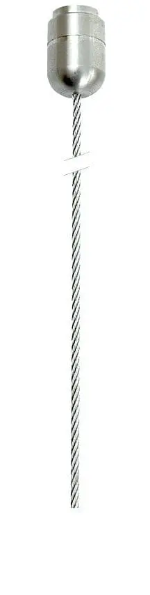 C300-2M/SS Ceiling-Overhead 3mm Stainless Steel Cable Suspension Kit — 2M (6’ 5-3/4”) Length | Nova Display Systems