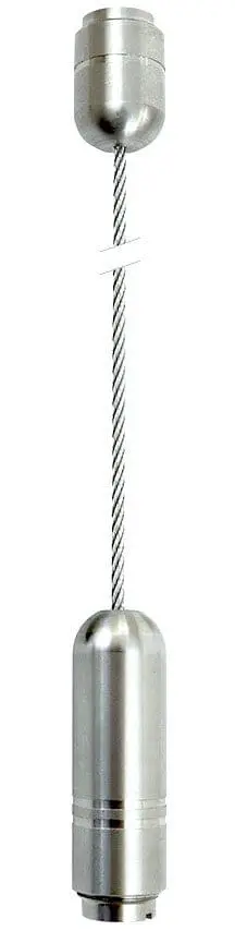 C301-4M/SS Ceiling-to-Floor 3mm Stainless Steel Cable Suspension Kit — 4M (13’ 1-1/2”) Length | Nova Display Systems