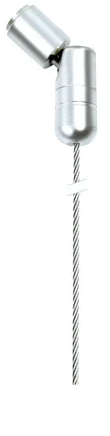 C320-4M Adjustable Angle Top/Ceiling 3mm Cable Suspension Kit — 2M (6’ 5-3/4”) Length | Nova Display Systems