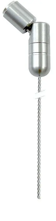 C320-4M/SS Adjustable Angle Top/Ceiling 3mm Stainless Steel Cable Suspension Kit — 2M (6’ 5-3/4”) Length | Nova Display Systems