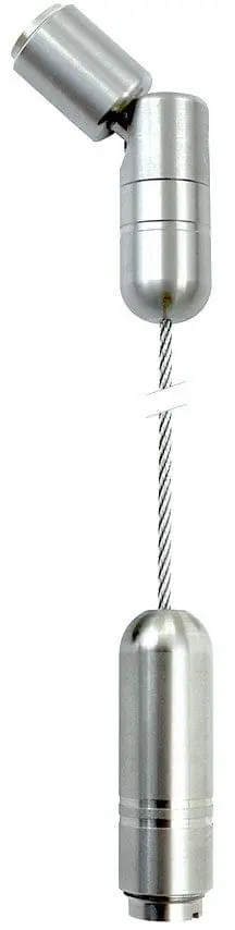 C340-4M/SS Adjustable Angle Ceiling-to-Floor 3mm Stainless Steel Cable Suspension Kit — 4M (13’ 1-1/2”) Length | Nova Display Systems