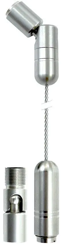 C360-4M/SS Adjustable Angle Top and Bottom 3mm Stainless Steel Cable Suspension Kit — 4M (13’ 1-1/2”) Length | Nova Display Systems
