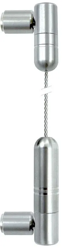 C390-4M/SS Wall-to-Wall 3mm Stainless Steel Cable Suspension Kit — 4M (13’ 1-1/2”) Length | Nova Display Systems