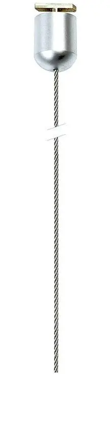 KC2-PC01/Q 1.5mm Cable Suspension Kit with Quick Fit Toggle for Ceiling/Top Rail — 2M (6’ 5-3/4”) Length | Nova Display Systems