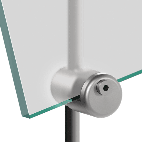 Multi-Position Support for 6mm Rod System Panel Applications — Top/Bottom Support for Panels | Nova Display Systems