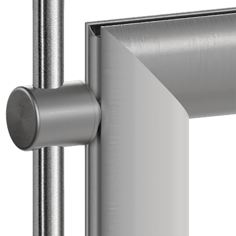 Specialty Supports — Rod Support for Aluminum Frame | Nova Display Systems