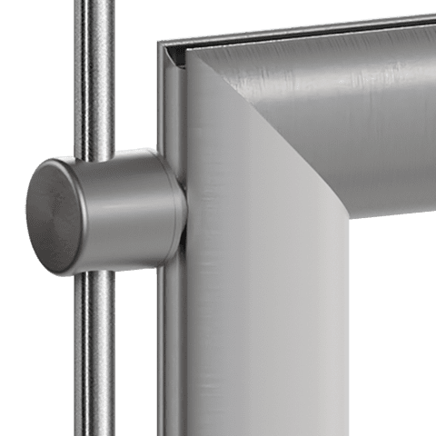Specialty Supports — Rod Support for Aluminum Frame | Nova Display Systems