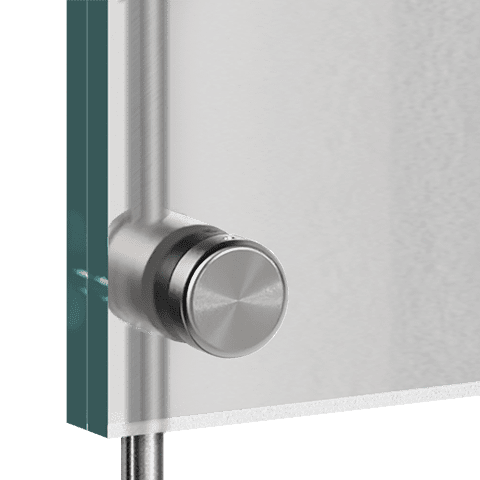 Standard Support for 6mm Rod System Panel Applications — Support with Stud-Cap for Panels | Nova Display Systems