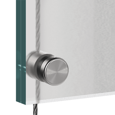 Standard Support for 3mm Cable System Panel Applications — Support with Stud-Cap for Panels | Nova Display Systems