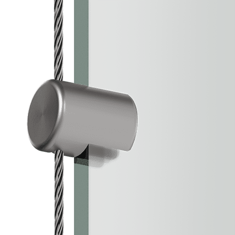 Standard Support for 3mm Cable System Panel Applications — Side Clamp Support for Panels | Nova Display Systems