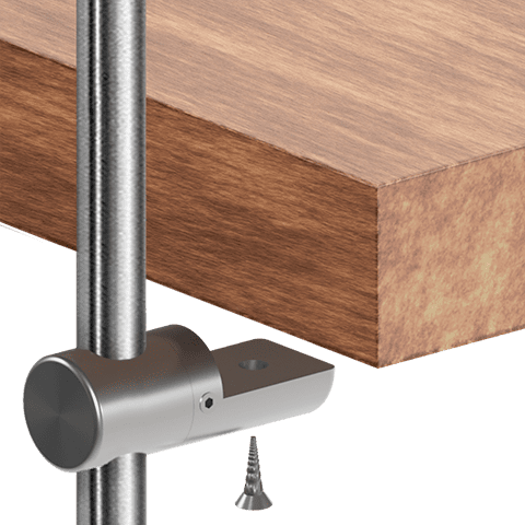 Specialty Supports — Multi-Position Support for Wooden Shelves | Nova Display Systems