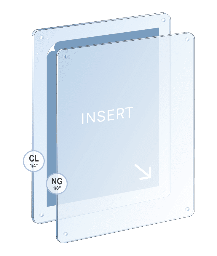 Deluxe Non-Glare Acrylic Frame with Round Corners | Nova Display Systems