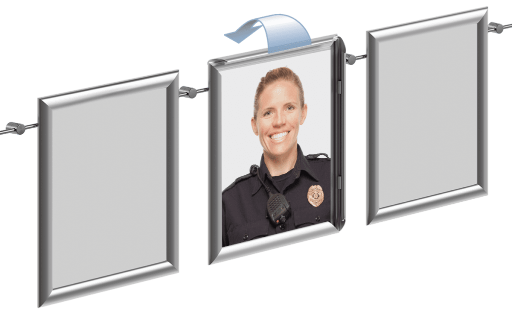 Hook-on Photo Display with Aluminum Frames | Nova Display Systems