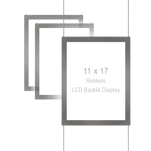 11" x 17" Acrylic LED Light Pockets for Windows – Saving Bundles | Nova Display Systems