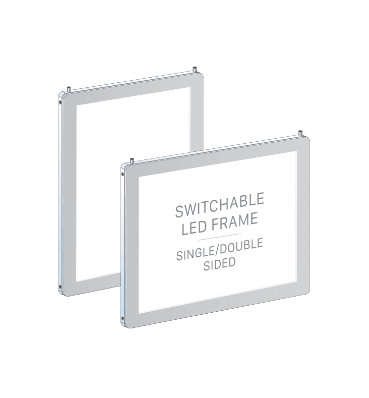 LED Light Pocket Switchable for Letter Size Inserts | Nova Display Systems
