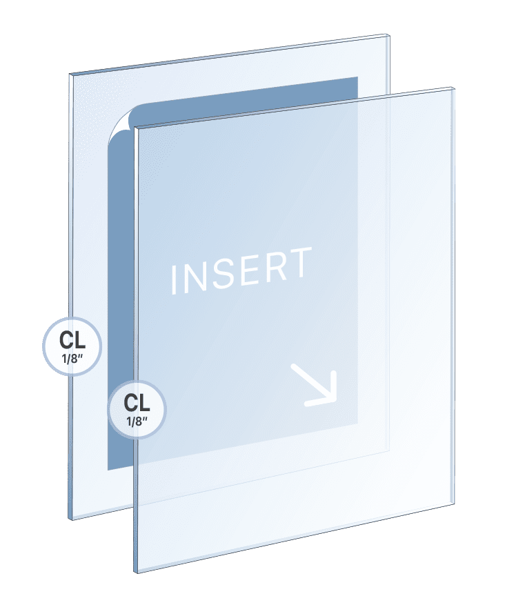 Economy Clear Acrylic Frame Set — NO HOLES