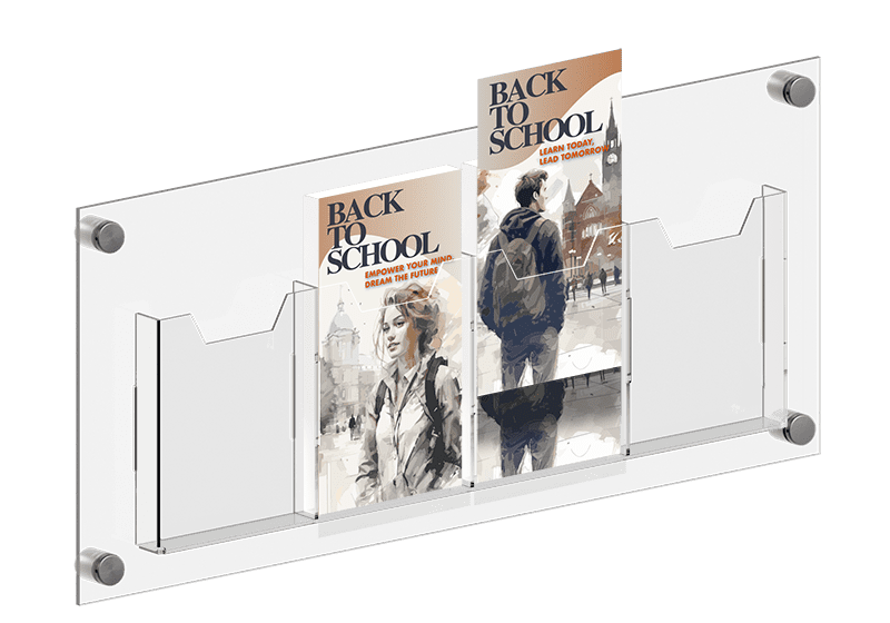 Wall Mounted Acrylic Literature Displays | Nova Display Systems