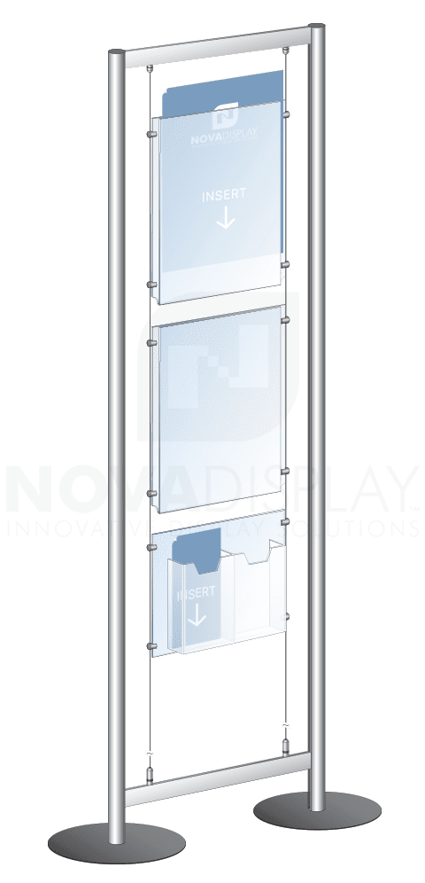 KFMR-013 Versa-Module Floor-Standing Display Kit with Cable System | Nova Display Systems