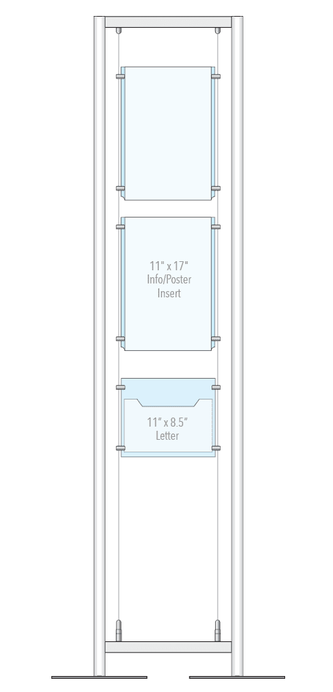 KFMR-015 Versa-Module Floor-Standing Display Kit with Cable System | Nova Display Systems