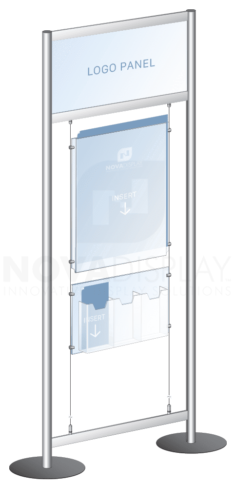 KFMR-017 Versa-Module Floor-Standing Display Kit with Cable System | Nova Display Systems