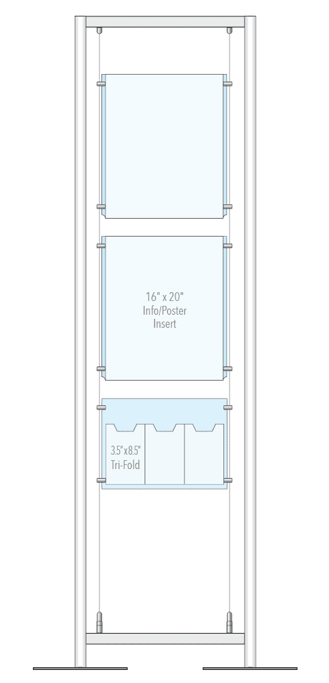 KFMR-019 Versa-Module Floor-Standing Display Kit with Cable System | Nova Display Systems
