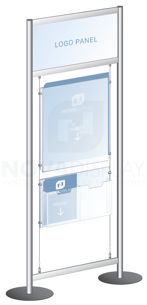 KFMR-033 Versa-Module Floor-Standing Display Kit with Cable System | Nova Display Systems