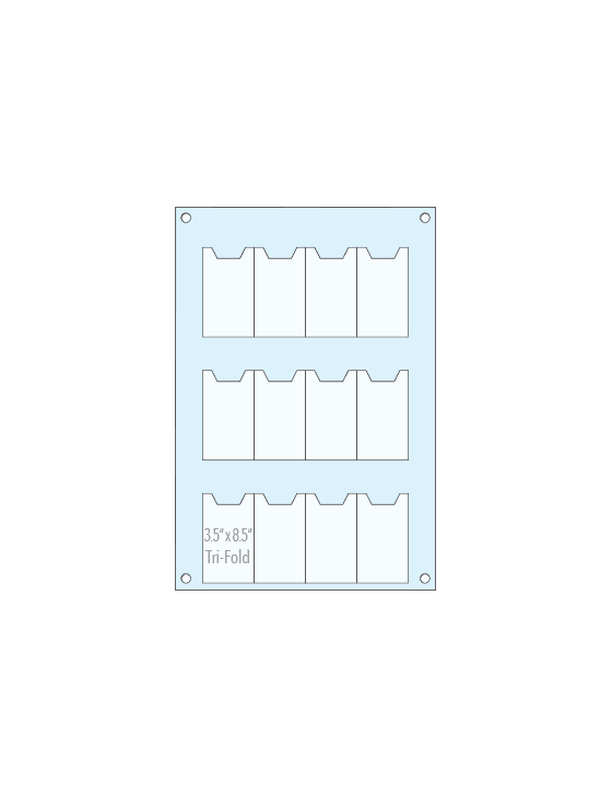 KLD-061 Wall Mounted Acrylic Info/Literature Display Kit with Standoff Supports | Nova Display Systems