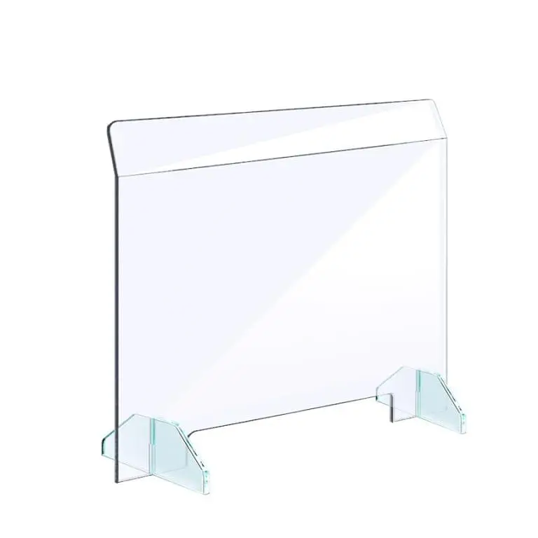Acrylic Sneeze Guard with Removable Base — Acrylic Sneeze Guards for Counter | Nova Display Systems