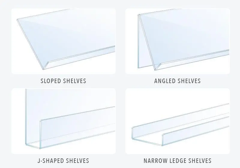 Acrylic Shelves for Cable/Rod Systems — Design Options | Nova Display Systems